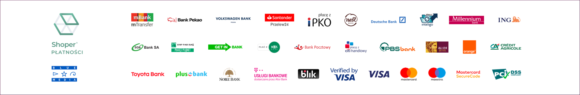 dostępne płatności